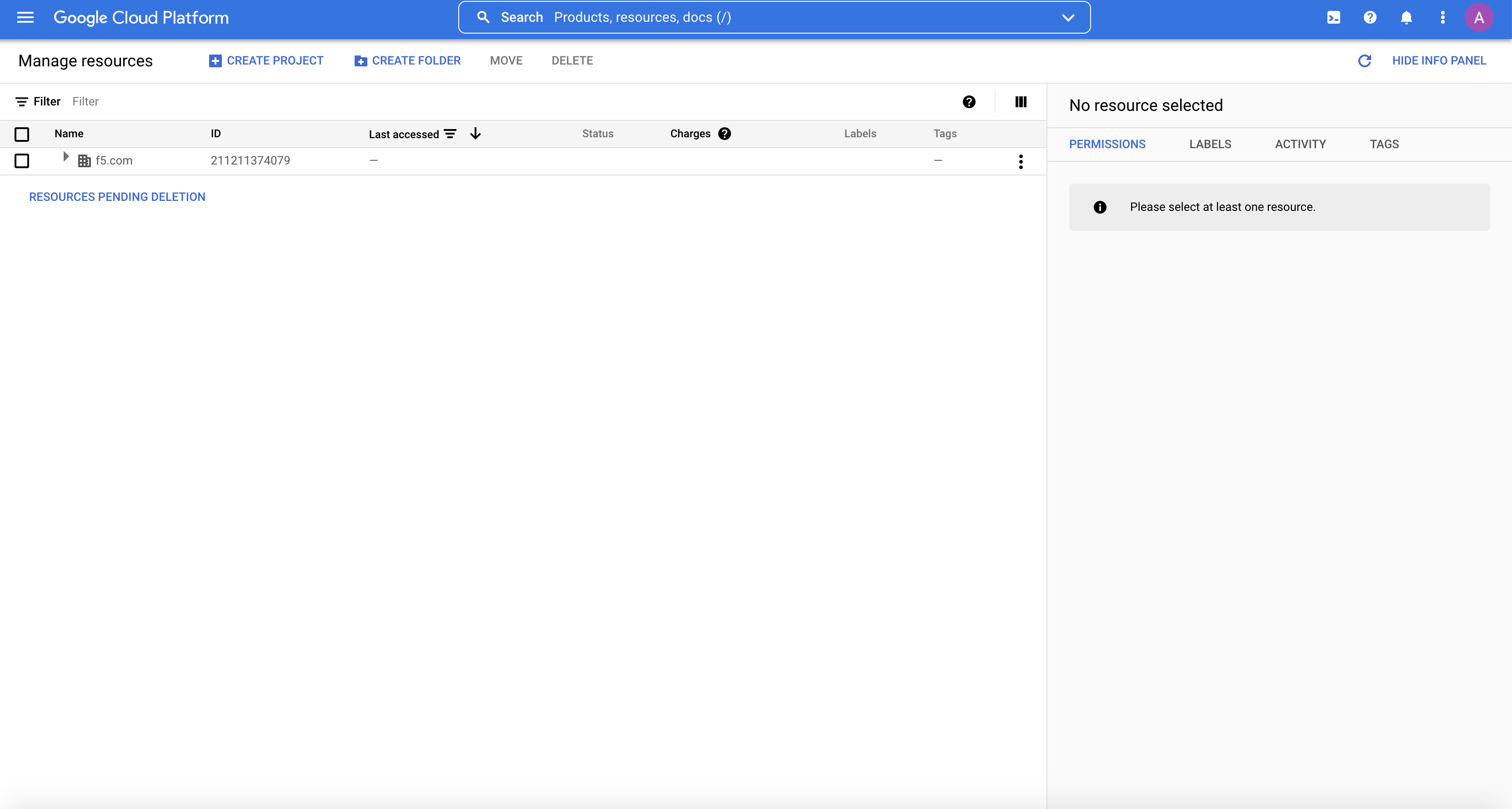 Figure: GCP IAM and Admin View